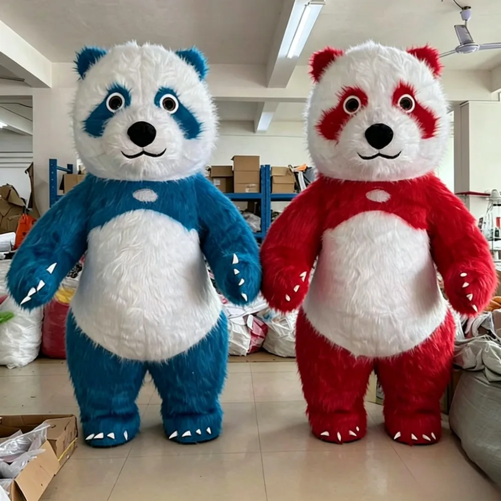 Event & Party Supply Photos - Buntes Riesenpanda Aufblasbares Maskottchen-Kostüm Laufendes Charakter-Outfit